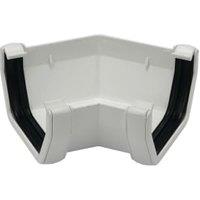 FloPlast 114mm White Square Line Gutter Angle - 135