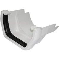 FloPlast White Square Line Gutter to Cast Iron Adaptor