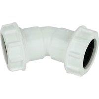 FloPlast WC19 White Unicom Compression Waste 135 Bend - 40mm