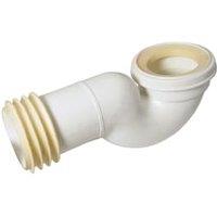 FloPlast Swan Neck Soil Pan Connector - White