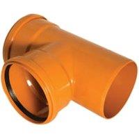 FloPlast 110mm Terracotta Underground Drainage Equal Junction Double Socket/Spigot - 87.5