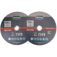 Wickes Metal Flat Cutting Disc 230mm - Pack of 2