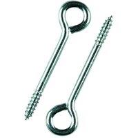 Wickes 75mm Zinc Plated Vine Eye Screws - Pack of 10