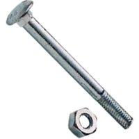 Wickes Carriage Bolt Nut & Washer - M10 x 130mm - Pack of 4