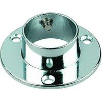 Rothley Chrome Interior Wardrobe Rail Retaining Socket - 25mm - Pack of 2