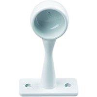 Rothley White End Rail Bracket - 19mm - Pack of 2