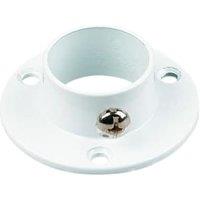 Rothley White Interior Wardrobe Rail Super Deluxe Socket - 25mm - Pack of 2