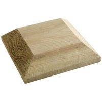 Wickes Green Deck Post Flat Cap - 128 x 128 x 44mm