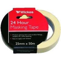 Wickes Multi-Surface Cream Masking Tape - 24mm x 50m