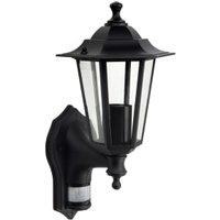 Wickes Black PIR Lantern Wall Light - 60W