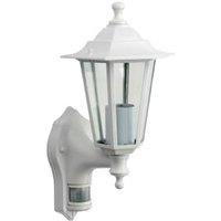 Wickes White PIR Lantern Wall Light - 60W