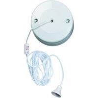 Wickes 6A Pull Cord 2 Way Ceiling Switch - White