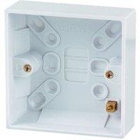 Wickes White 1 Gang Pattress Box - 25mm