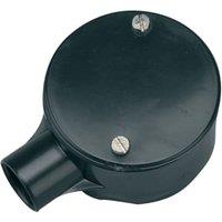 TTE Black 1 Way Conduit Terminal Box - 20mm