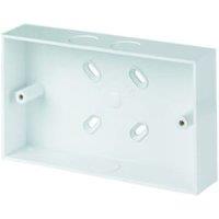 TTE White 2 Gang Pattress Box & Adaptor - 32mm