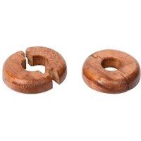 Vitrex Real Wood Medium Oak Pipe Surrounds - Pack of 2