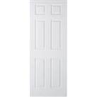 Wickes Durable White Traditional Lincoln Grained Moulded 6 Panel Internal Door - 1981x762mm