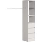 Spacepro Wardrobe Storage Kit Tower Unit with 3 Drawers Cashmere - 450mm