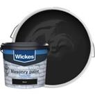 Wickes Textured Masonry Paint - Black - 5L