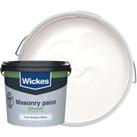 Wickes Smooth Masonry Paint - Pure Brilliant White - 5L