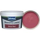 Wickes Smooth Masonry Paint - Brick Red - 250ml