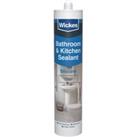 Wickes Clear Kitchen & Bathroom Silicone Sealant - 300ml