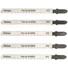 Wickes T Shank Fine Cut Jigsaw Blade for Wood - Pack of 5