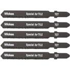 Wickes T Shank Tungsten Carbide Jigsaw Blade for Tile - Pack of 5