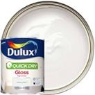 Dulux Quick Dry Gloss Paint - White Cotton - 750ml