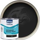 Wickes Trade Eggshell Wood & Metal Paint - Black - 1L