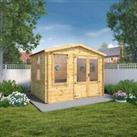 Mercia Apex 19mm Log Thickness Log Cabin with Assembly - 2.6 x 3.3m