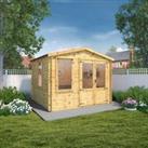 Mercia Apex 19mm Log Thickness Log Cabin with Assembly - 3.3 x 3m