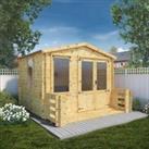 Mercia 19mm Log Thickness Log Cabin with Assembly - 3.3 x 3.7m