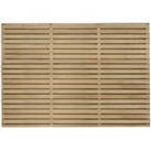 Forest Garden Double Slatted Fence Panel - 1800 x 1200mm - 6 x 4ft - Pack of 5