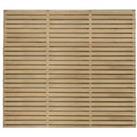 Forest Garden Double Slatted Fence Panel - 1800 x 1500mm - 6 x 5ft - Pack of 3