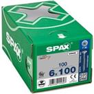 Spax Tx Countersunk Wirox Screws - 6x100mm - Pack Of 100