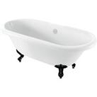 Wickes Hampstead Freestanding Traditional Double Ended Roll Top Bath - 1695 x755mm