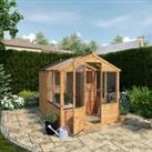 Mercia Traditional Apex Greenhouse Combi Shed with Assembly - 8 x 6ft