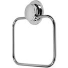 Croydex Stick 'n' Lock Bathroom Towel Ring - Chrome