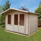 Shire Berryfield Double Door Garden Cabin with Assembly - 11 x 8ft