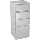 Wickes Hertford Dove Grey 4 Drawer Storage Unit - 300 x 735mm