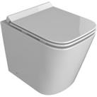 Wickes Meleti Easy Clean Back To Wall Toilet Pan & Soft Close Slim Seat - 400 x 350mm