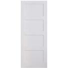 Wickes Marlow 4 Panel Shaker White Primed Solid Core Door - 1981 x 762mm