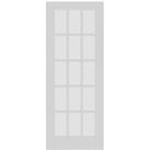 Wickes Canterbury 15 Light White Primed Solid Core Door - 1981 x 762mm