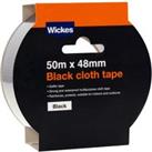 Wickes Cloth Black Duct Tape - 48mm x 50m