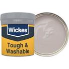 Wickes Tough & Washable Matt Emulsion Paint Tester Pot - Soft Grey No.206 - 50ml