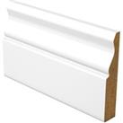 Wickes Ogee Fully Finished Satin White Skirting - 18 x 144 x 4200mm