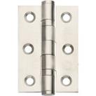 Grade 7 Fire Rated Ball Bearing Hinge Satin Stainless Steel 76mm - Pack of 3