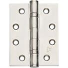 Grade 11 Fire Rated Ball Bearing Hinge Polished Chrome Stainless Steel 102mm - Pack of 3