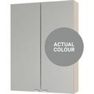 Duarti By Calypso Cascade 500mm Slimline Mirrored 2 Door Wall Hung Unit - Twilight Grey